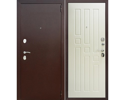 Дверь металлическая "Гарда" белый ясень