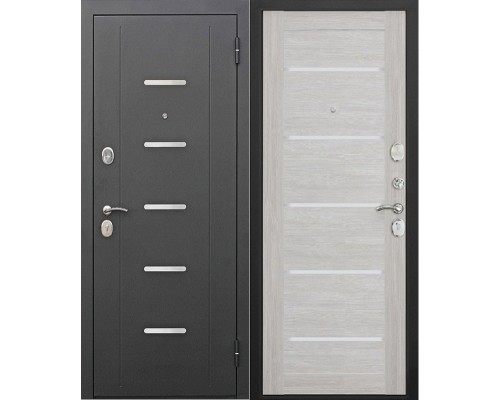 Дверь металлическая "Гарда муар царга лазер" лиственница беж