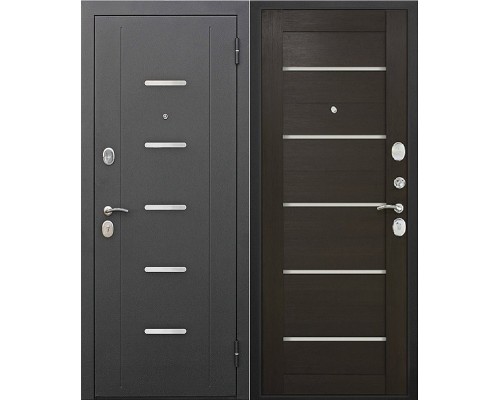 Дверь металлическая "Гарда муар царга лазер" венге 