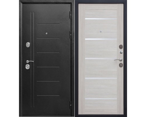 Дверь металлическая "Троя серебро царга" 