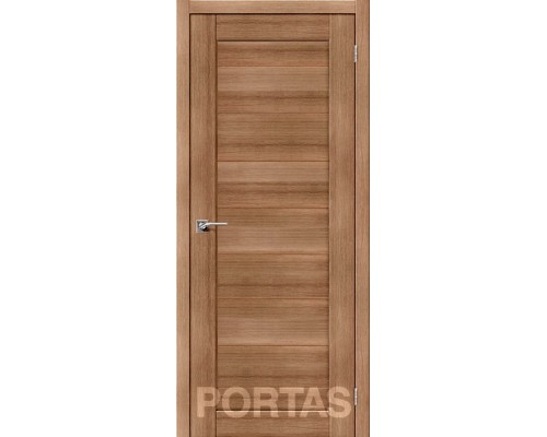 Дверь межкомнатная экошпон S-20 орех карамель