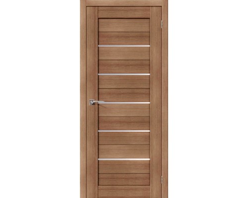 Дверь межкомнатная экошпон S-22 орех карамель