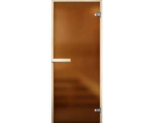 Дверь для сауны и бани "Бронза матовая"