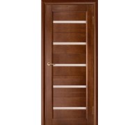 дверь из массива сосны Вега 5 темный орех